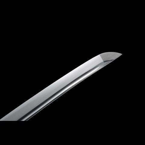 Handmade Japanese Samurai Katana,9260 Spring Steel Full Tang Blade with Bo-hi Small Floral Saya White Tusba-COOLKATANA-QQ-0238-U