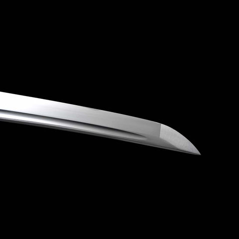 Handmade Japanese Samurai Katana,9260 Spring Steel Full Tang Blade with Bo-hi Small Floral Saya White Tusba-COOLKATANA-QQ-0238-U