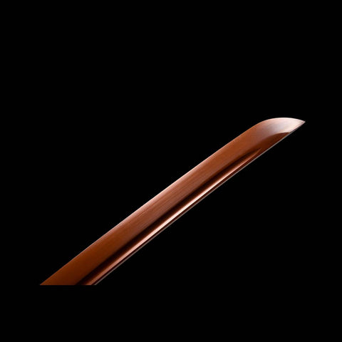 Handmade Japanese Samurai Katana, Red Blade with Bo-hi 9260 Spring Steel Full Tang Clay Tempered-COOLKATANA-QQ-0226-U