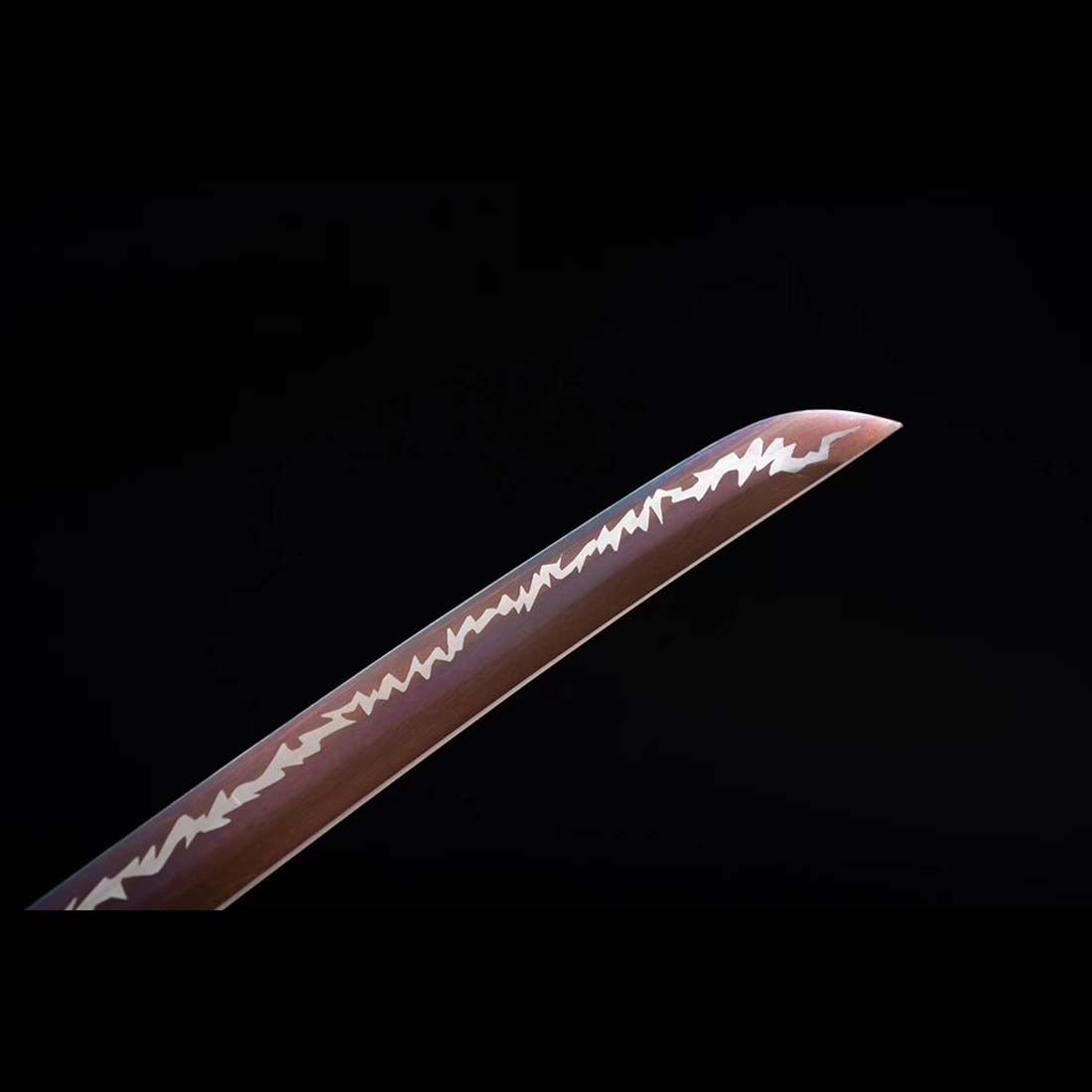 High Manganese Steel Purple Blade Japanese Samurai Katana with Red ...