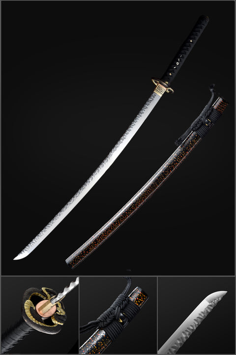 COOLKATANA Handmade Snake Pattern Katana Sword-QQ-0225-U