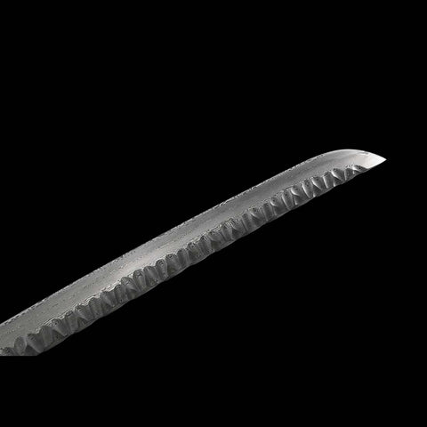 Handmade Japanese Samurai Katana, Folded Steel Blade Full Tang Hand Carved Dragon Pattern Saya and Fitting-COOLKATANA-QQ-0242-U