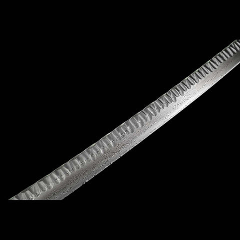 Handmade Japanese Samurai Katana, Folded Steel Blade Full Tang Hand Carved Dragon Pattern Saya and Fitting-COOLKATANA-QQ-0242-U