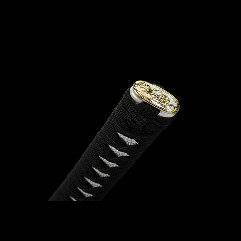 Handmade Japanese Samurai Katana, Folded Steel Blade Full Tang Hand Carved Dragon Pattern Saya and Fitting-COOLKATANA-QQ-0242-U