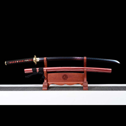 Handmade Japanese Samurai Katana, Naraka Bladepoint Folded Steel Buling Full Tang Blade Pure Copper Carving Fitting-COOLKATANA