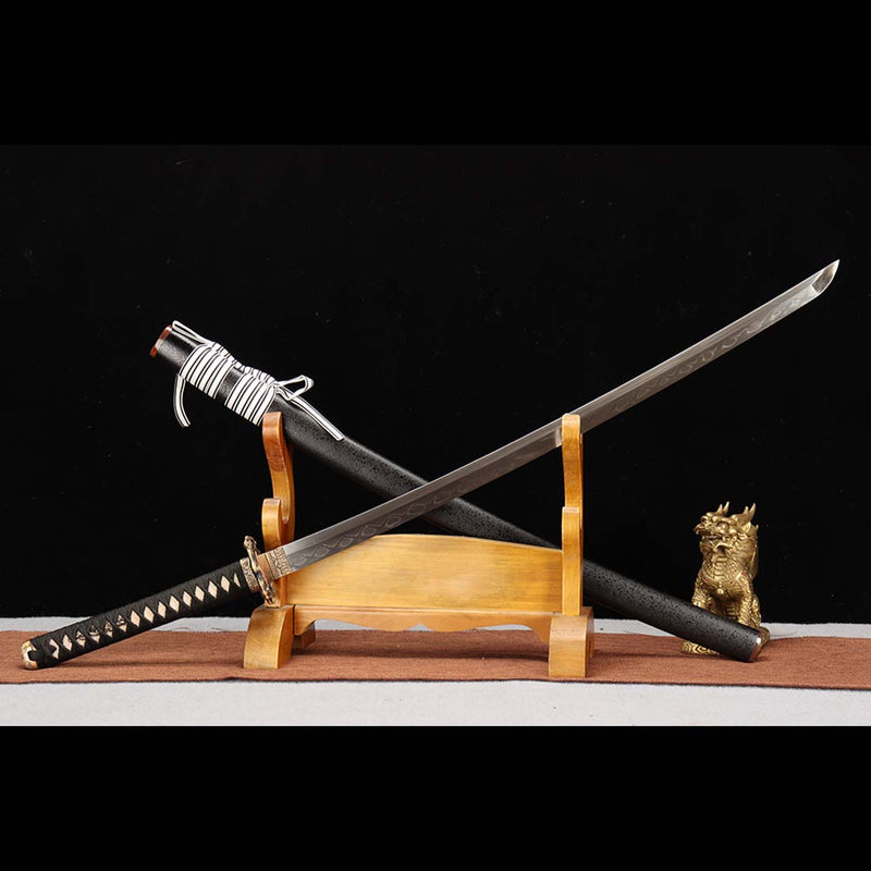 T10 Steel Japanese Samurai Katana, Soul Eater Sword with Brass Tusba - COOLKATANA 