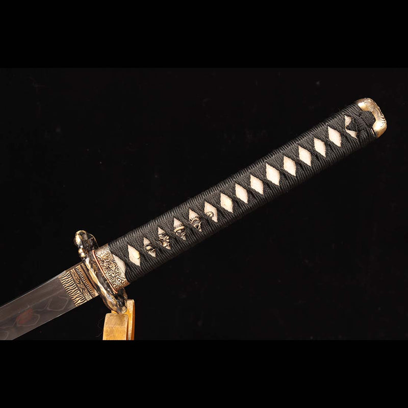 T10 Steel Japanese Samurai Katana, Soul Eater Sword with Brass Tusba - COOLKATANA 
