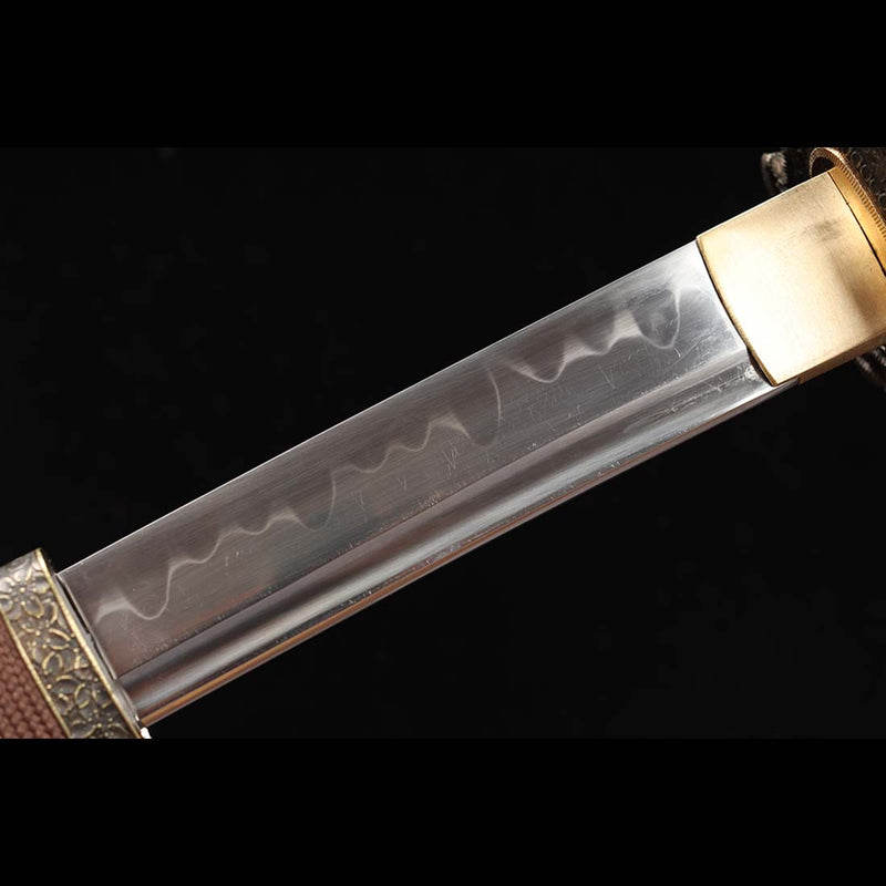 Oda Nobunaga Sword Replica with Cypress Saya, T10 Steel Japanese Tachi Sword - COOLKATANA 