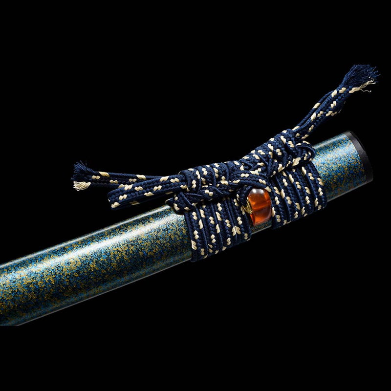Samurai Blade Pattern T10 Steel Blade Leaf Pattern Japanese Samurai Katana with Bo-hi Snake ...