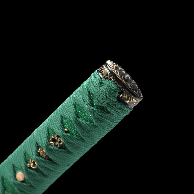 thumbnail interactive-video image 1 of 31 Inch Folded Steel Wakizashi Sword – Full Tang, Black Dragon Theme, Battle Ready, Sharp Blade 1 of 9