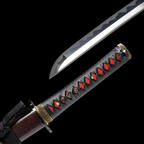 Handmade Japanese Wakizashi Sword 1095 High Carbon Steel Strong Full Tang-COOLKATANA