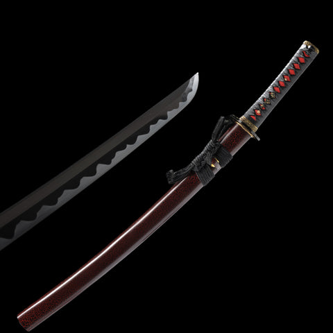 Handmade Japanese Wakizashi Sword 1095 High Carbon Steel Strong Full Tang-COOLKATANA-SL-1235-U