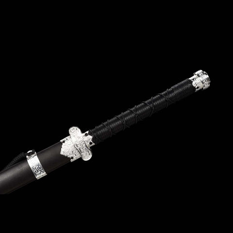 Handmade Samurai Katana Sword Quenched Blue Blade Flower Blade Spring Steel Full Tang-COOLKATANA-QQ-0120-U