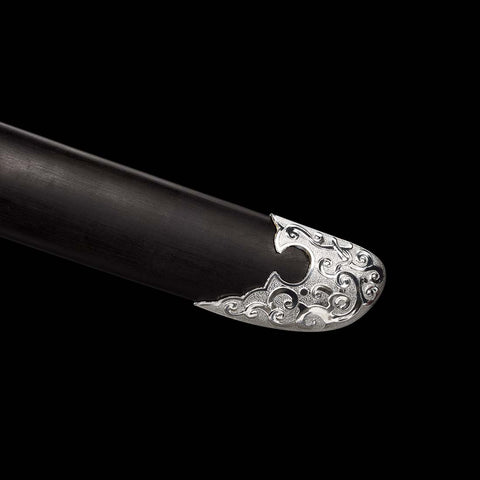 Handmade Samurai Katana Sword Quenched Blue Blade Flower Blade Spring Steel Full Tang-COOLKATANA-QQ-0120-U