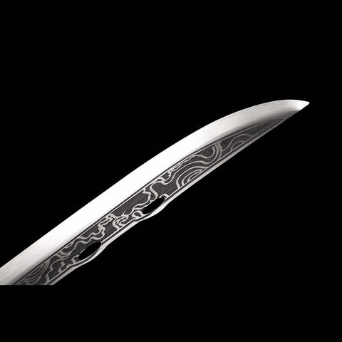 Full Tang Patterned Samurai Katana Sword-QQ-0121-U