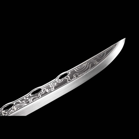 Full Tang Blade Spring Steel Samurai Katana Sword-QQ-0121-U