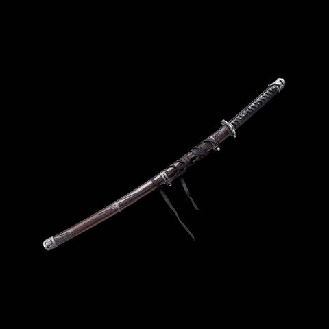 Handmade Undead Cut Katana Sword, Sekiro: Shadows Die Twice Japanese Samurai Sword, Quenched Violet Spring Steel Blade, Full Tang-COOLKATANA