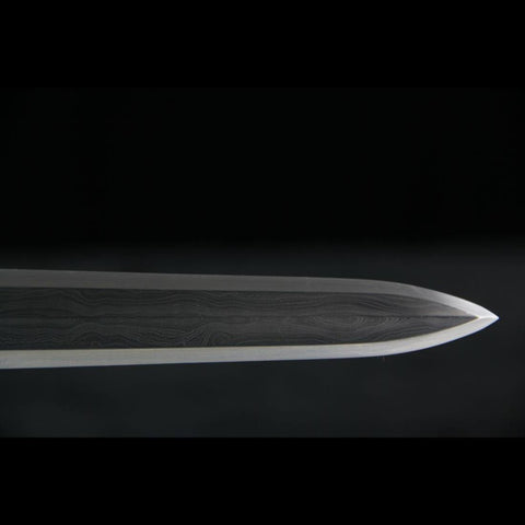 Handmade Chinese Sword Broken Jade Sword Goatxu Jian Folded Steel Eight-sided Blade Redwood Scabbard-COOLKATANA-SL-7120-U