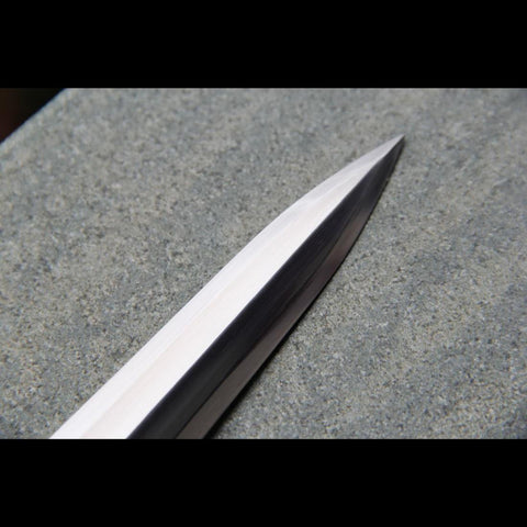 Handmade Chinese Sword Mini Longquan Short Sword Folded Steel Blade Ebony Scabbard-COOLKATANA-SL-7006-U