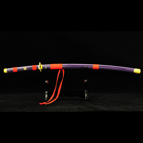 Anime sword roronoa zoro one piece characters​ Enma Sword Katana 1060 Carbon Steel Clay Tempered SL-1417-U
 COOLKATANA 3