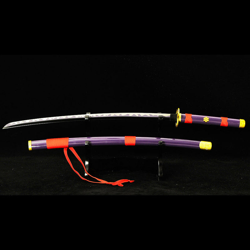 Hand Forged Anime Sword One Piece Roronoa Zoro Enma Katana Sword 1060 Carbon Steel Alloy Tsuba - COOLKATANA 