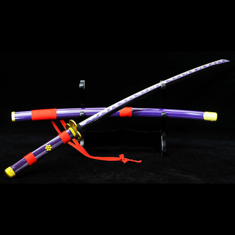 Anime sword roronoa zoro one piece characters​ Enma Sword Katana 1060 Carbon Steel Clay Tempered SL-1417-U
 COOLKATANA 6