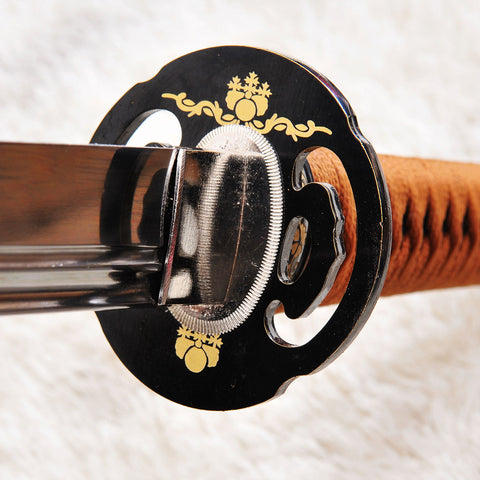 Hand Forged Japanese Ninja Sword T10 Steel Unokubi-Zukuri Stright Blade Iron Tsuba-COOLKATANA-SL-1023-U
