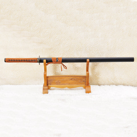 Hand Forged Japanese Ninja Sword T10 Steel Unokubi-Zukuri Stright Blade Iron Tsuba-COOLKATANA