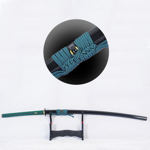 Hand Forged 55inch Nodachi Japanese Samurai Long Sword with Green Tsuka-SL-1257-U