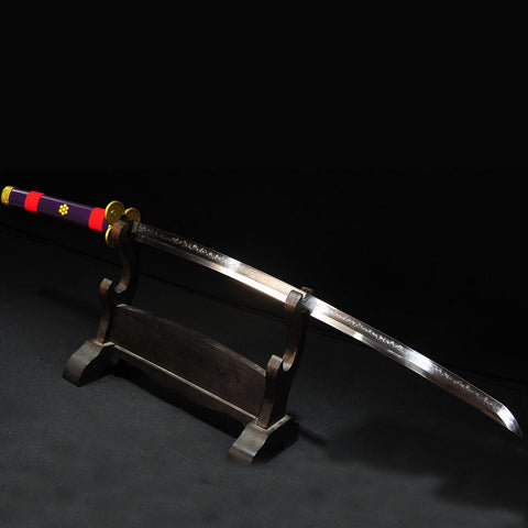 one piece roronoa zoro anime katana Enma Sword 1095 High Carbon Steel Clay Tempered SL-1418-U COOLKATANA 5
