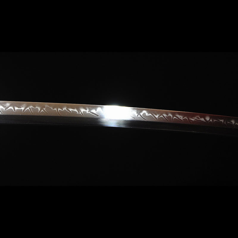 Hand Forged One Piece Roronoa Zoro's Enma Katana Sword Replica 1095 High Carbon Steel Clay Tempered - COOLKATANA 
