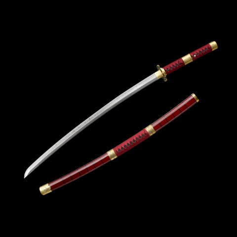 one piece roronoa zoro anime katana Roronoa Zoro Sandai Kitetsu Sword Battle Ready Clay Tempered SL-1161 18