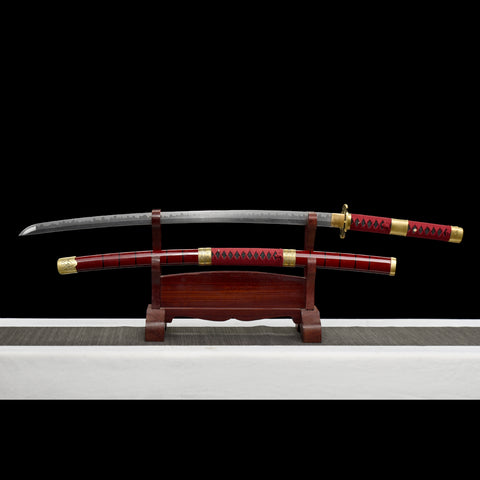 one piece roronoa zoro anime katana Roronoa Zoro Sandai Kitetsu Sword Battle Ready Clay Tempered SL-1161 1