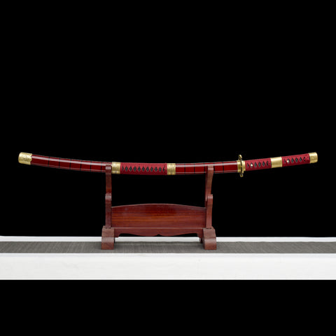 one piece roronoa zoro anime katana Roronoa Zoro Sandai Kitetsu Sword Battle Ready Clay Tempered SL-1161 4
