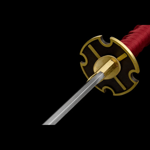 one piece roronoa zoro anime katana Roronoa Zoro Sandai Kitetsu Sword Battle Ready Clay Tempered Tsuba Fitting SL-1161 8