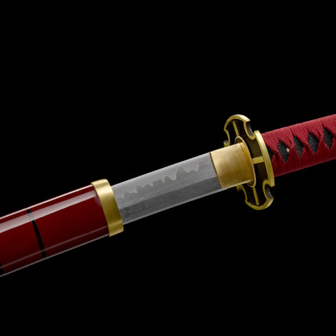 one piece roronoa zoro anime katana Roronoa Zoro Sandai Kitetsu Sword Battle Ready Clay Tempered SL-1161 5