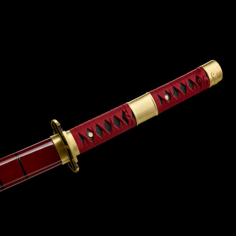 one piece roronoa zoro anime katana Roronoa Zoro Sandai Kitetsu Sword Battle Ready Clay Tempered Tsuba SL-1161 15