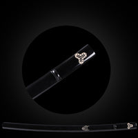 Black glossy lacquered ninja saya with Buffalo Horn