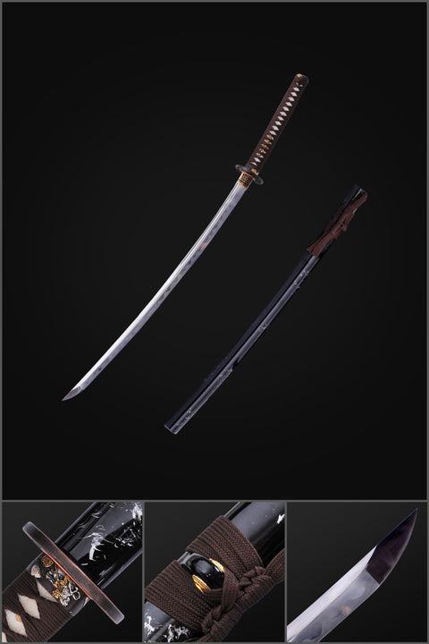 Hand Forged Japanese Sword Set Katana+Wakizashi+Tanto Unokubi-Zukuri Blade Full Tang-COOLKATANA-SL-1034-U