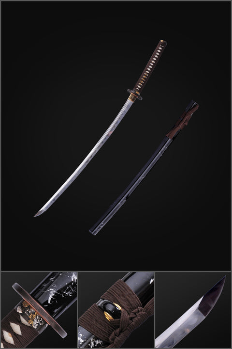 Hand Forged Japanese Sword Set Katana+Wakizashi+Tanto Unokubi-Zukuri Blade Full Tang-COOLKATANA
