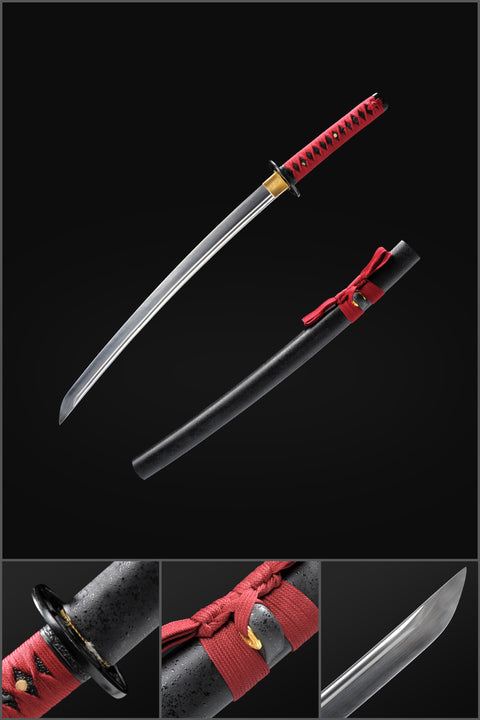 Hand Forged Japanese Wakizashi Sword 1095 High Carbon Steel Strong Full Tang Battle Ready-COOLKATANA-SL-1232-U
