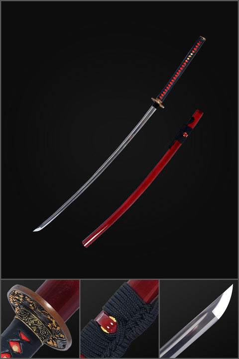 COOLKATANA 53inch Red Sheath Odachi Japanese Samurai Long Sword-SL-1274-U