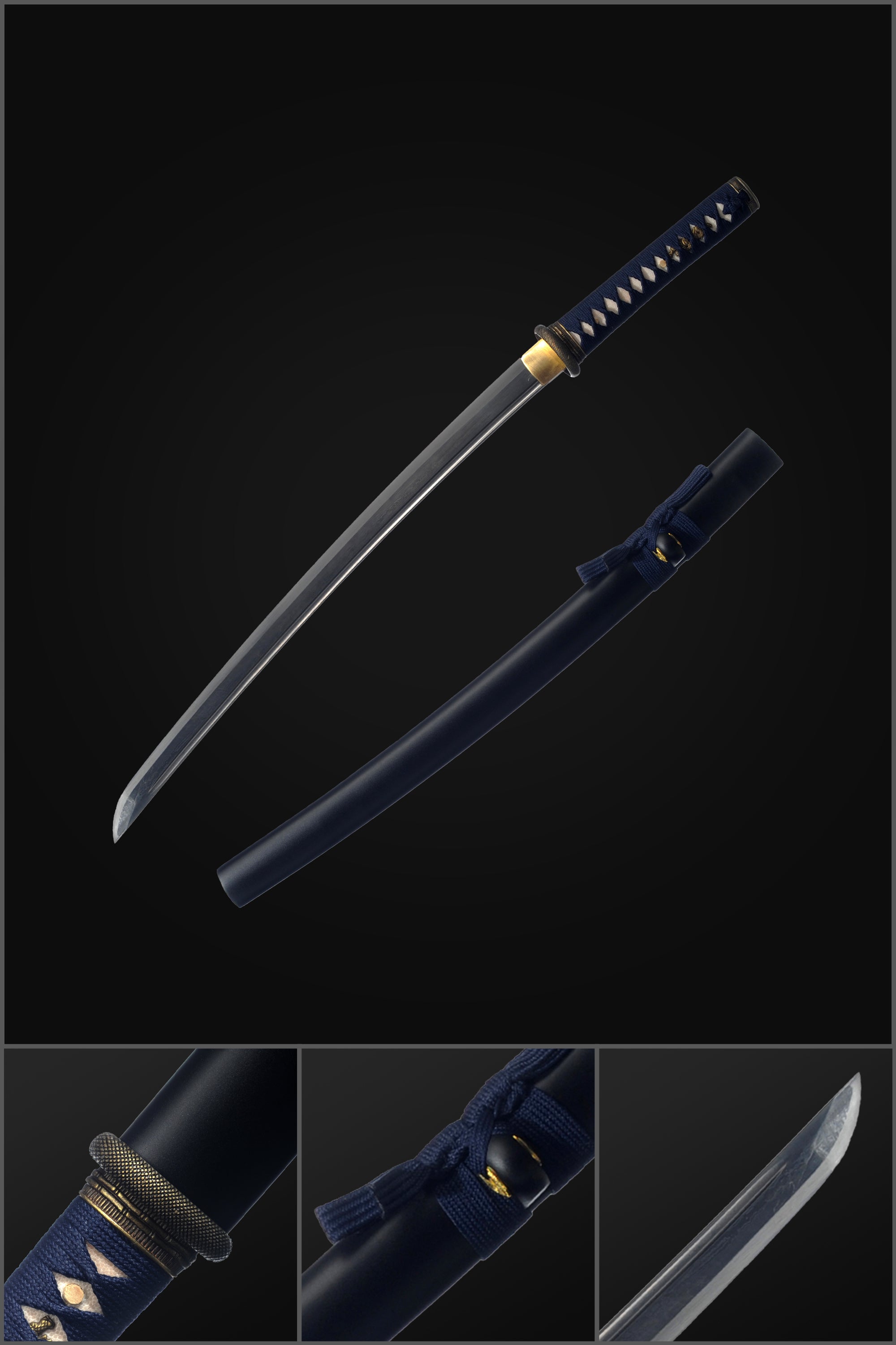 Hand Forged Japanese Wakizashi Sword Damascus Folded Steel