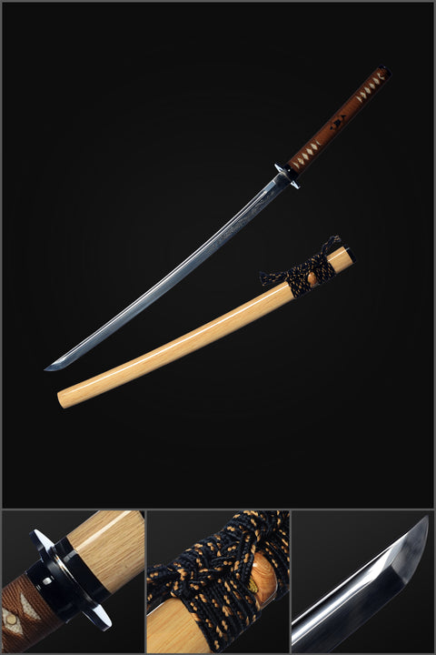Hand Forged Japanese Samurai Katana Sword 1095 High Carbon Steel Blade Hand-Engraved Dragon-COOLKATANA-SL-1320-U