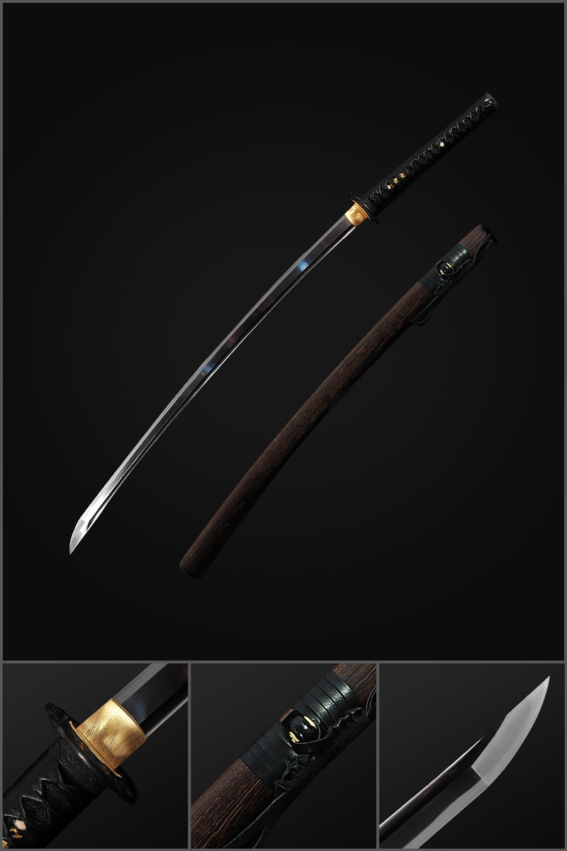 Hand Forged Japanese Samurai Katana Sword O-Kissaki 1095 Carbon Steel Clay Tempered Blade Suguha Hazuya Polish - COOLKATANA 