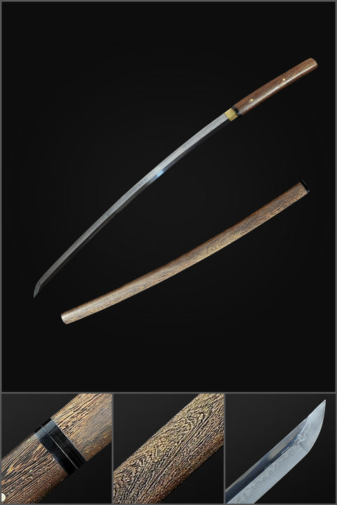 Hand Forged Japanese Shirasaya Katana Sword 1095 High Carbon Steel Clay Tempered-COOLKATANA-SL-1411-U