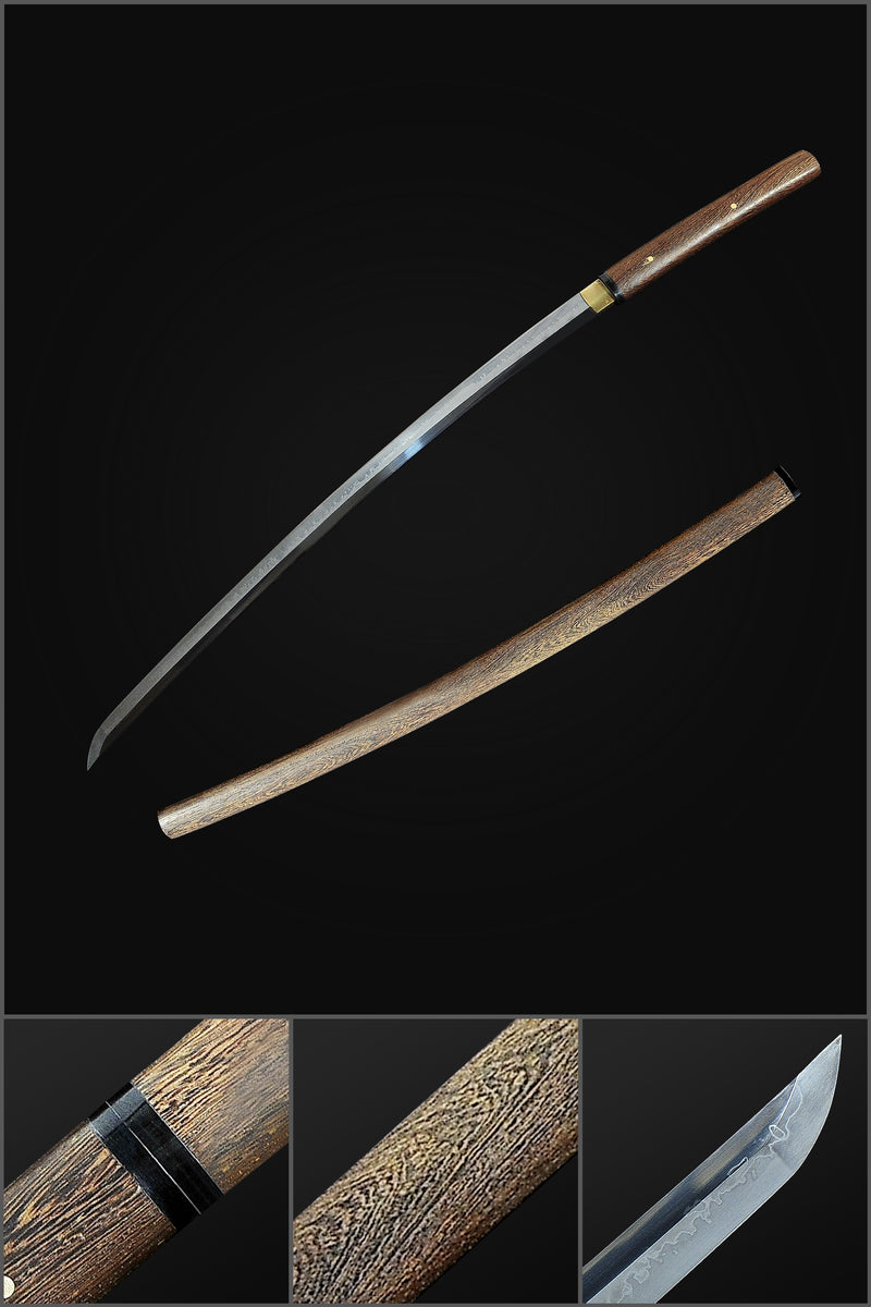 Hand Forged Japanese Shirasaya Katana Sword 1095 High Carbon Steel Clay Tempered - COOLKATANA 