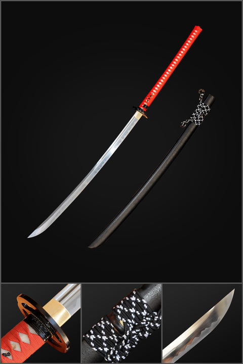 Hand Forged Japanese 47inch Naginata Sword 1095 High Carbon Steel Blade Alloy Tsuba-COOLKATANA-SL-351-U