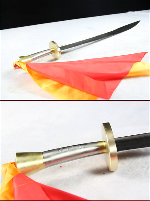 Handmade Chinese Sword Tai Chi Dao Manganese Steel Longquan Sword Rosewood Scabbard-COOLKATANA