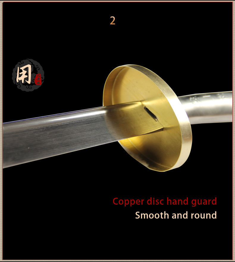 Handmade Chinese Sword Tai Chi Dao Manganese Steel Longquan Sword Rose
